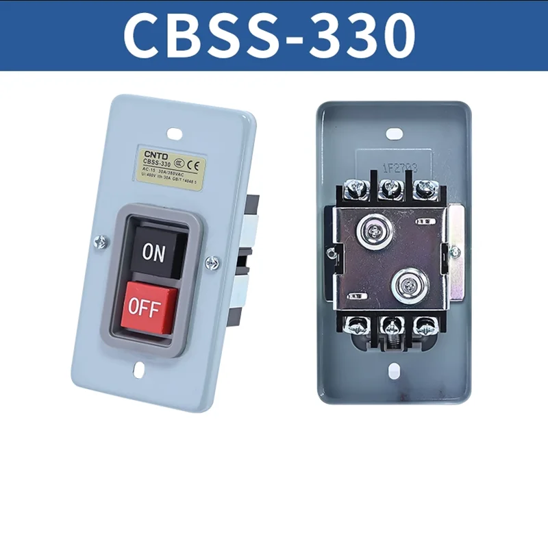 1pcs TBSS-330 (CBSS-330) 3P Power Pushbutton Switch 30A 3.7KW