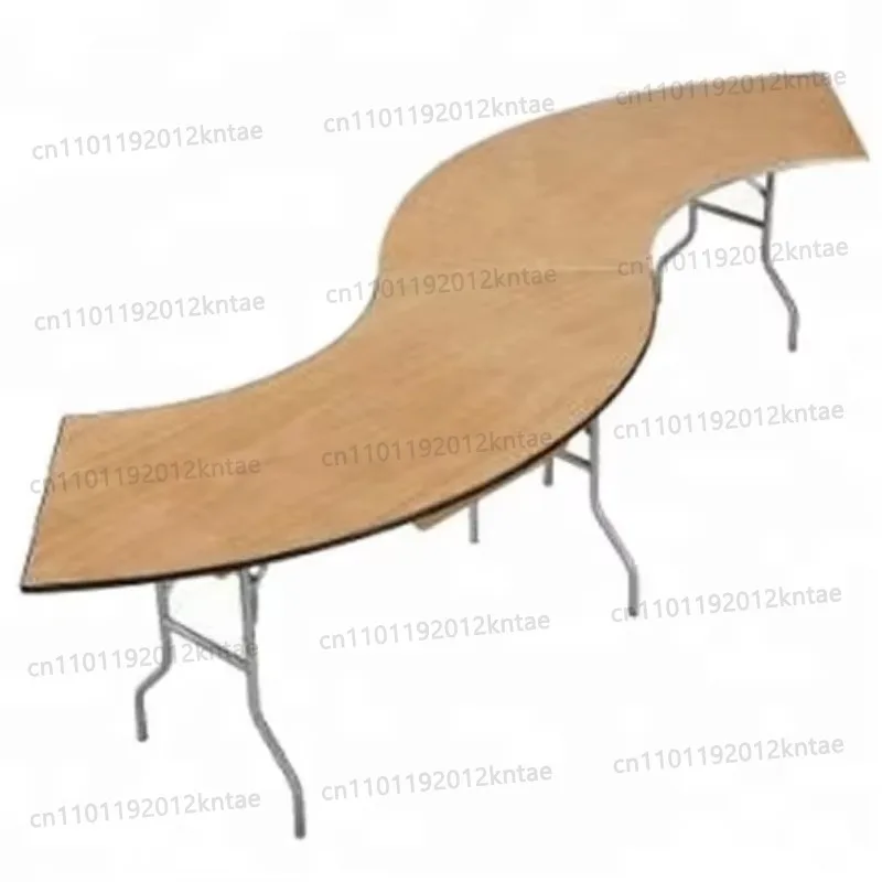 Restaurant Serpentine Wood Folding Table