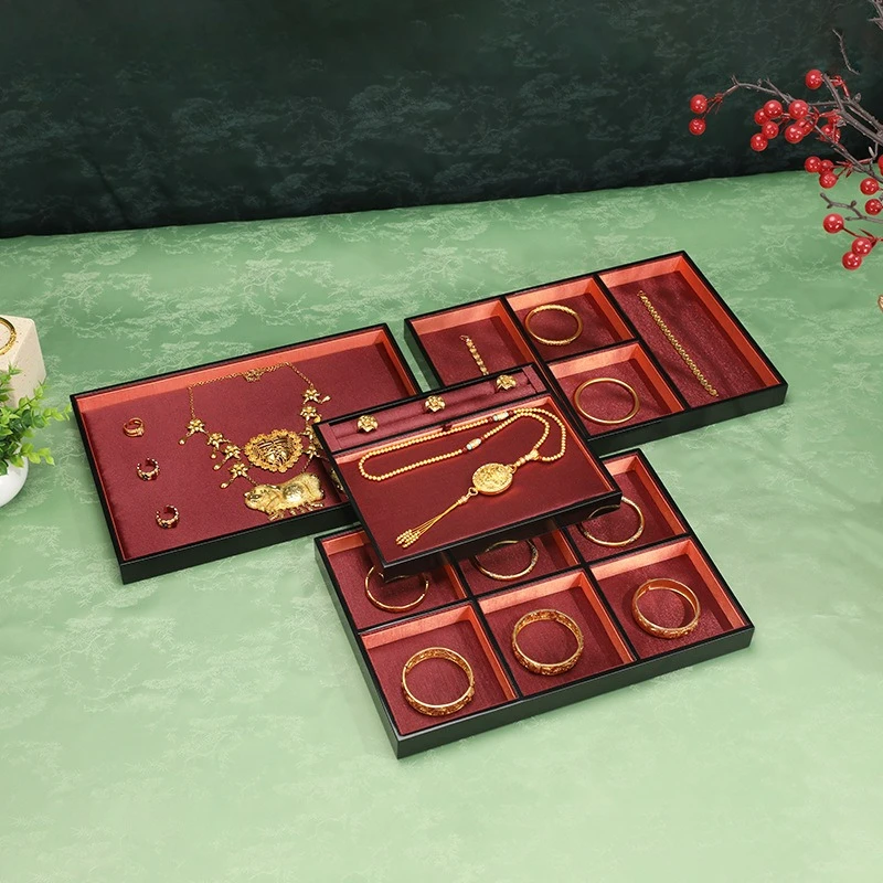 Jewelry display tray, high-end baked paint jewelry grid tray, cultural toys bracelet, viewing tray