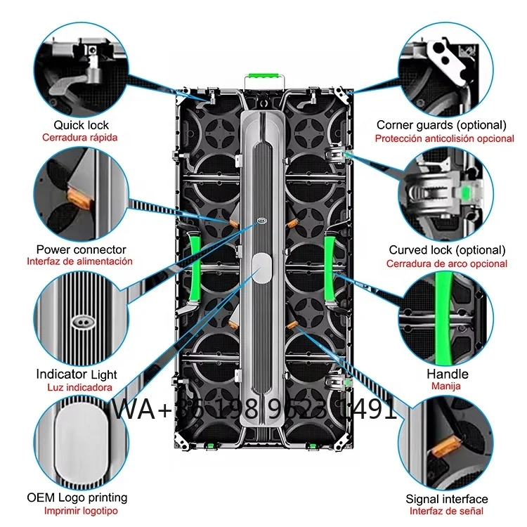 High Brightness Full Color LED Module P2 P2.5 P3 P4 P5 P8 P10 Flexible HD Video Wall Commercial Advertising Display Screen