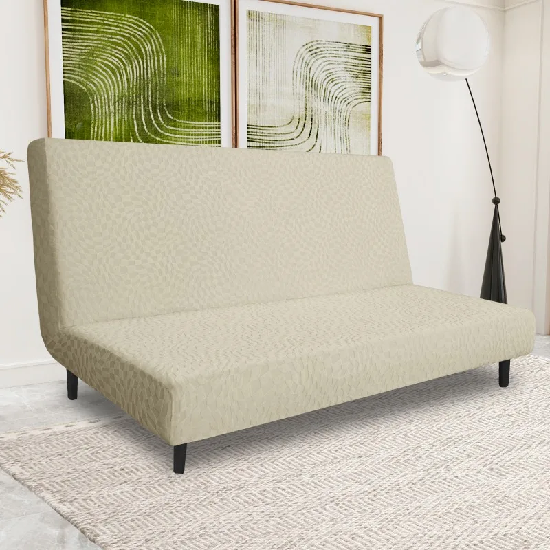 Convertible Sofa Bed Cover Without Armrest 3-seat Sofa Bed Cover Non-slip Stretch Elastic Foldable Full Wrap Sofas Protector
