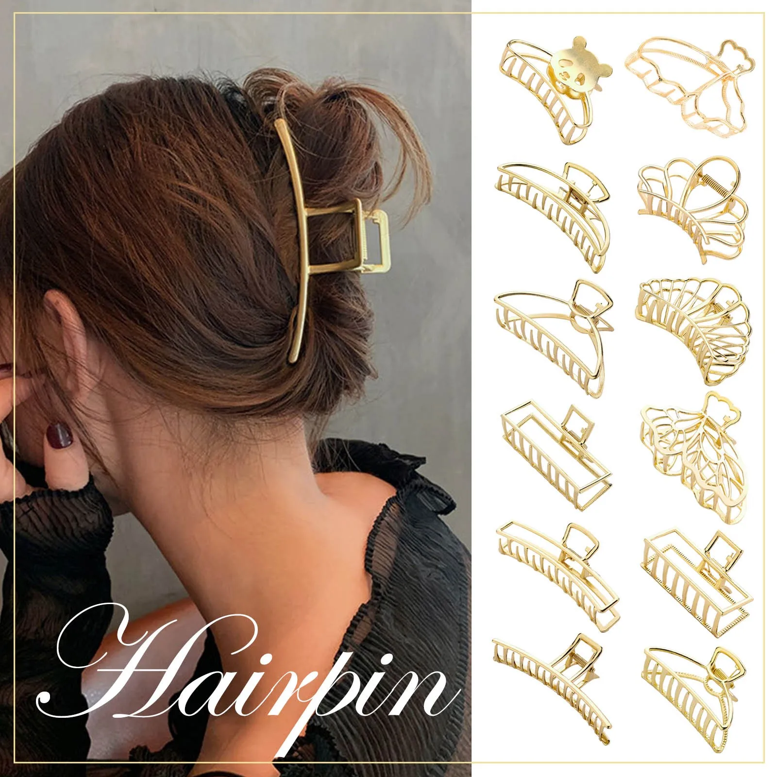 

Mega Hair Clips for Thick Hair Back Clip Head Hair Accessories Metal Large Hairpin Catch Plate Hairpin Hair Stuff for Thick Hair