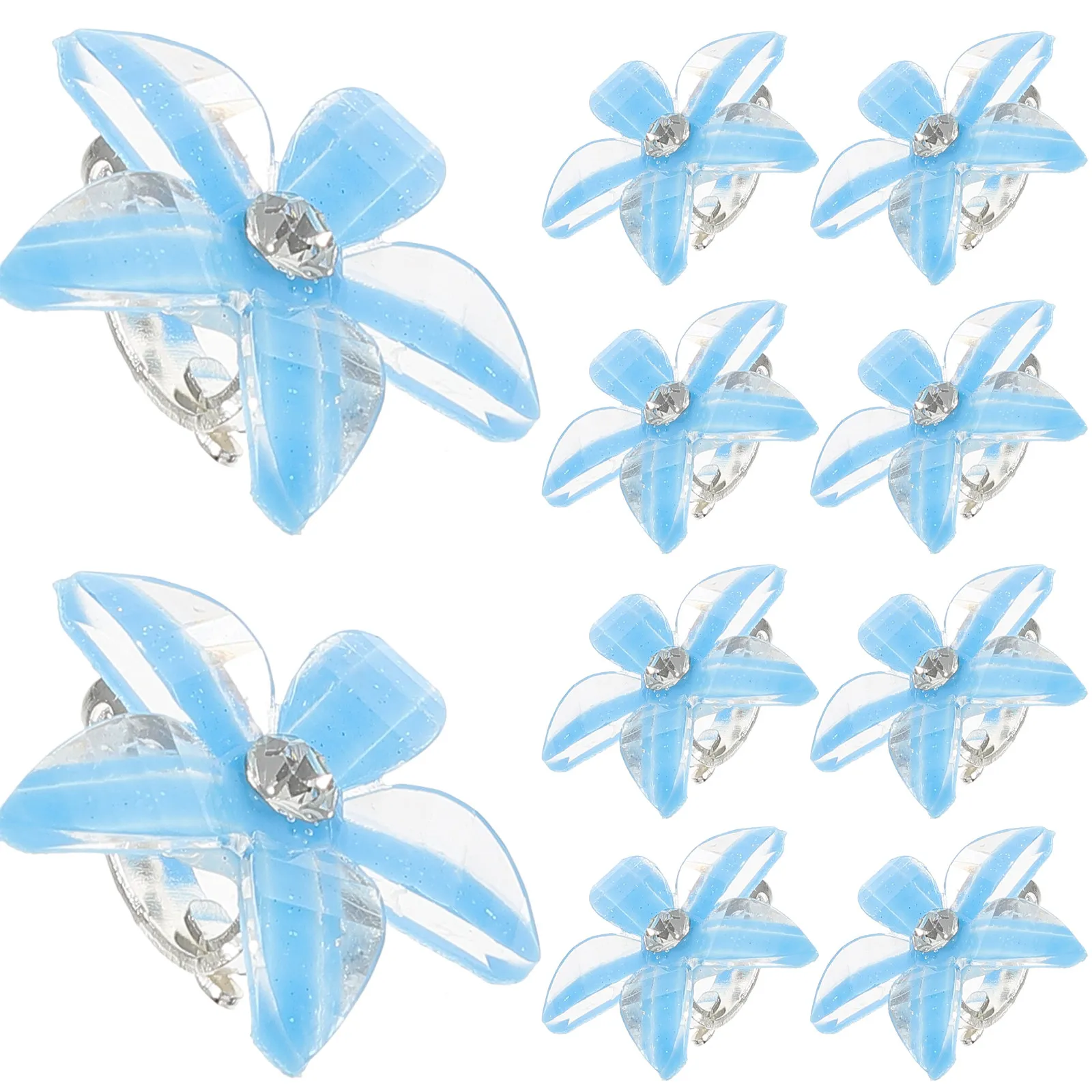 

10Pcs Mini Flower Claw Clips Rhinestone Hair Clips for Girls Delicate Small Hair Accessories Perfect for Home Office Travel Gift