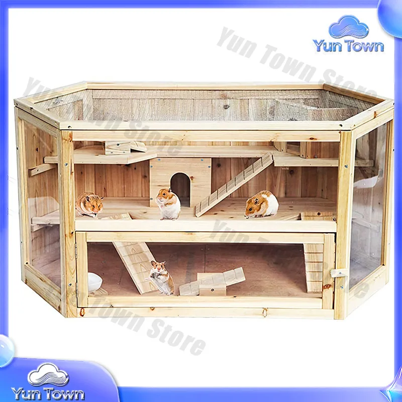 Wooden Large Hamster Rat Pet Pig Rabbit Cage Small Animal House