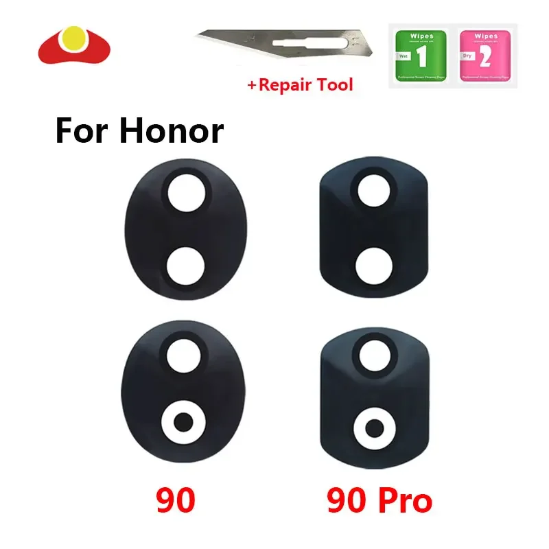 For Huawei Honor 90 90 Pro Rear Back Camera Glass Lens With Tool Adhesive Sticker Repair Parts