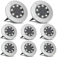1/4pcs Solar Ground Lights Outdoor Decorations LED Solar Garden Lights Waterproof Solar Disk Lights for Yard Pathway Lawn Patio