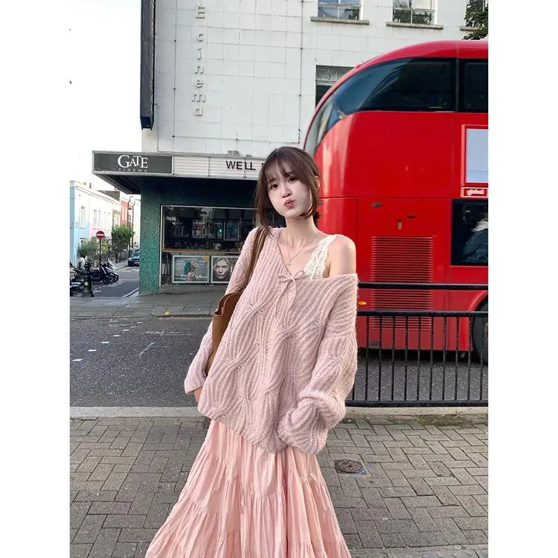 

Свитера Джемперы Пуловеры Женские Y2K Белая Шерсть Буквенный Принт Мешковатые Студенты Кампуса Университета Студенты Академия Школьный Текст Слово BF