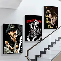 Singer L-lemmy K-kilmister Poster autoadesivo Art Poster Retro Kraft Paper Sticker DIY Room Cafe Vintage pittura decorativa