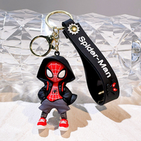 Marvel Spider Man Cute Doll Pendant Action Figures Avengers Iron Man Captain America Keychain Bag Keyring Pendant Birthday Gifts