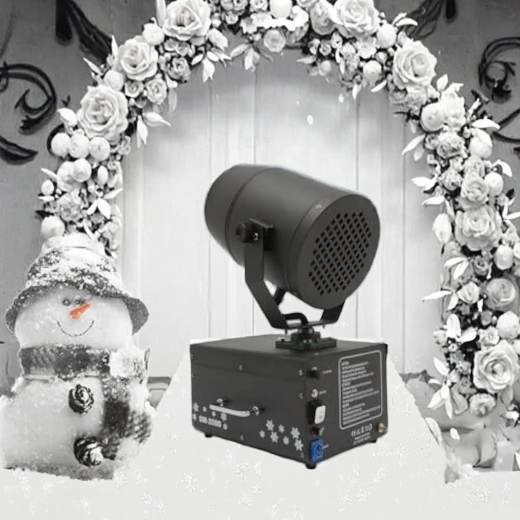 Topflashstar 2000W Moving Head Snow Machine Remote Control Metal Body AC 110-240V For Wedding Christmas Stage Party