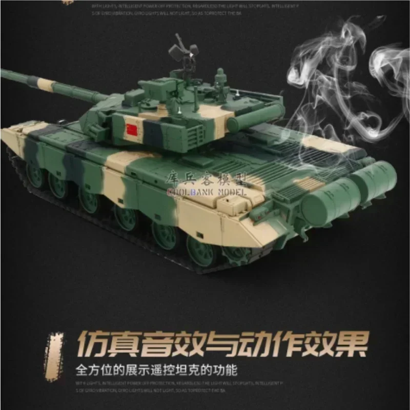 Henglong-tanque de batalla principal con Control remoto para niños, modelo de tanque competitivo de batalla infrarroja multifunción, 99a, chino, regalo de juguete