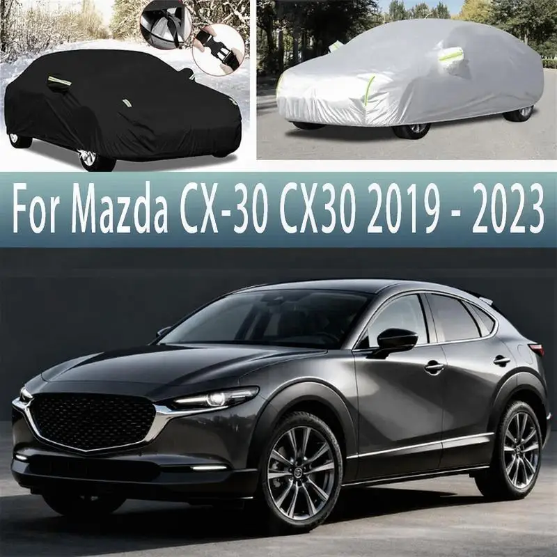 For Mazda CX30 Outdoor Protection Snow Sunshade Waterproof Dustproof for Mazda CX30 2019-2023 Car Covers