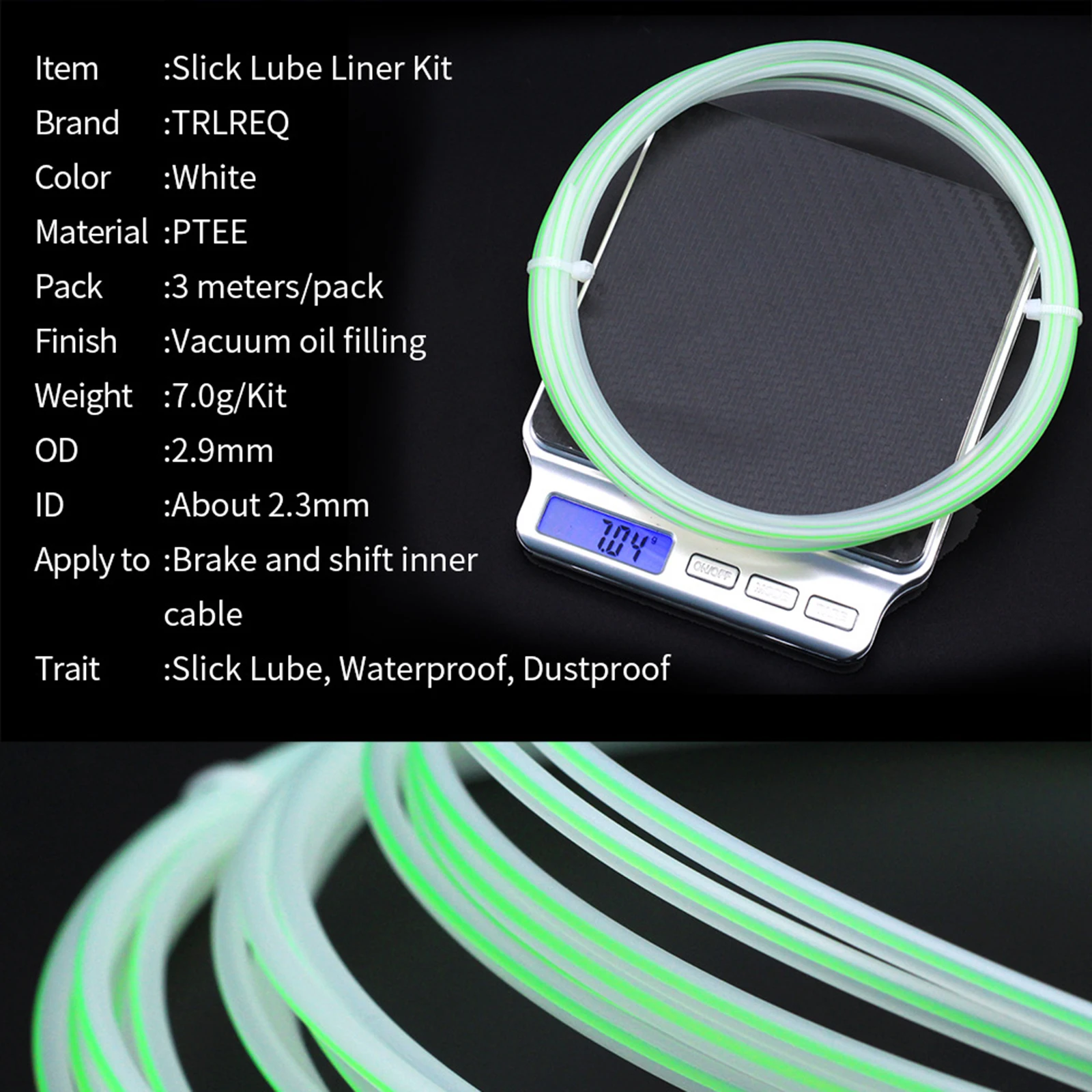 Bicycle Brake Cable Replacement Scratch Resistant PTEE Inner Tube Riding Bicycles Accessories Suitable for Mountain Road Bikes