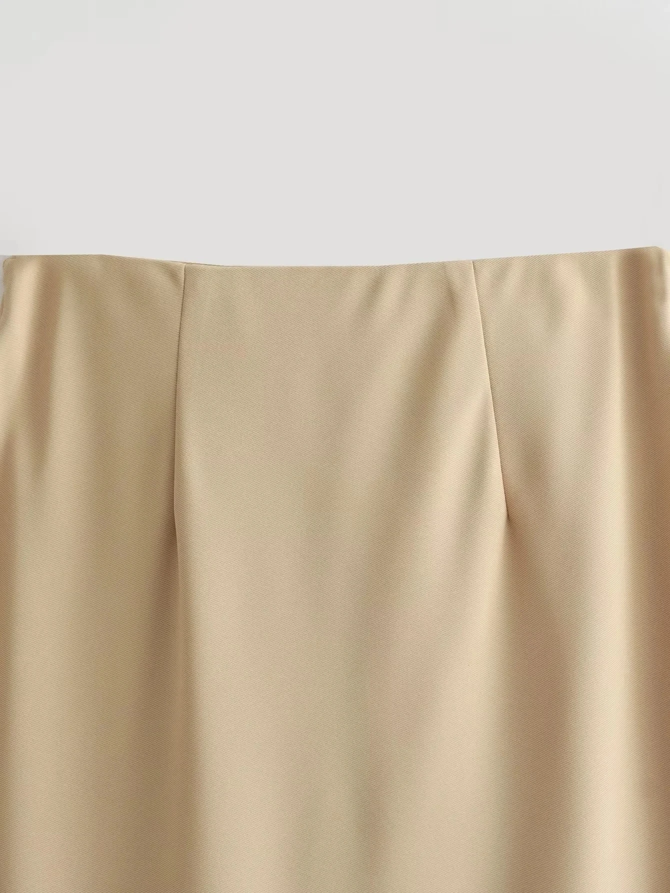 HH Damen Elegantes Khaki-Rock-Set, 2-teilig, ärmellose, einreihige, schmale Weste, einfarbiger A-Linien-Rock, Sommer-Strand-Partykleidung – Detail 21
