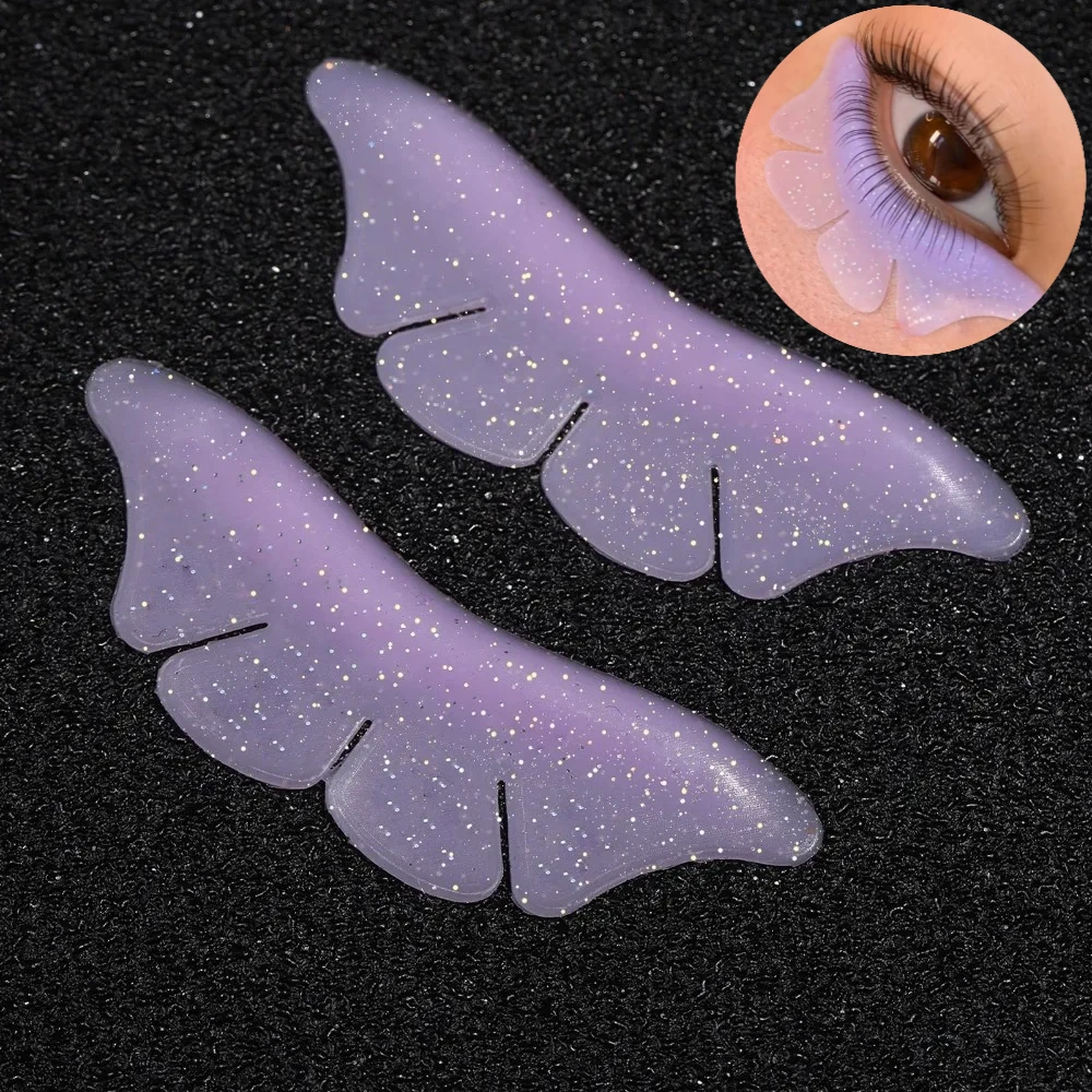 

2Pcs Silicone Glitter Butterfly Eyelash Lifting Pads Eyelash Perm Rod Shield Lash Lift Pad 3D Eyelash Extension Accessories