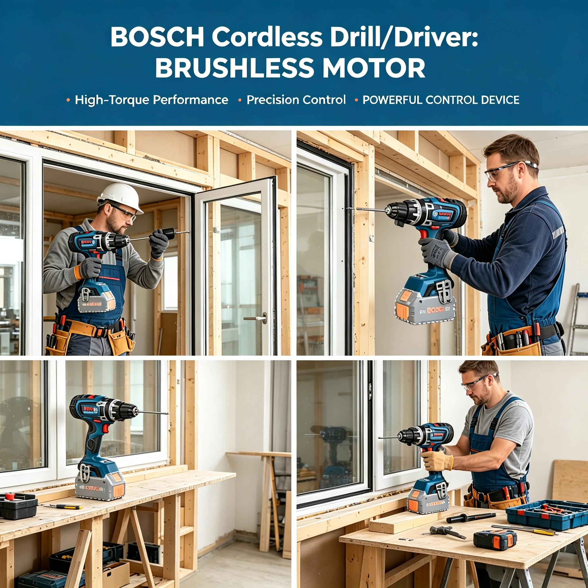 Professional BOSCH GSR 18V-150 C Wireless Heavy-duty Screwdriver Metal Belt Clip Keyless Chuck Construction Tool