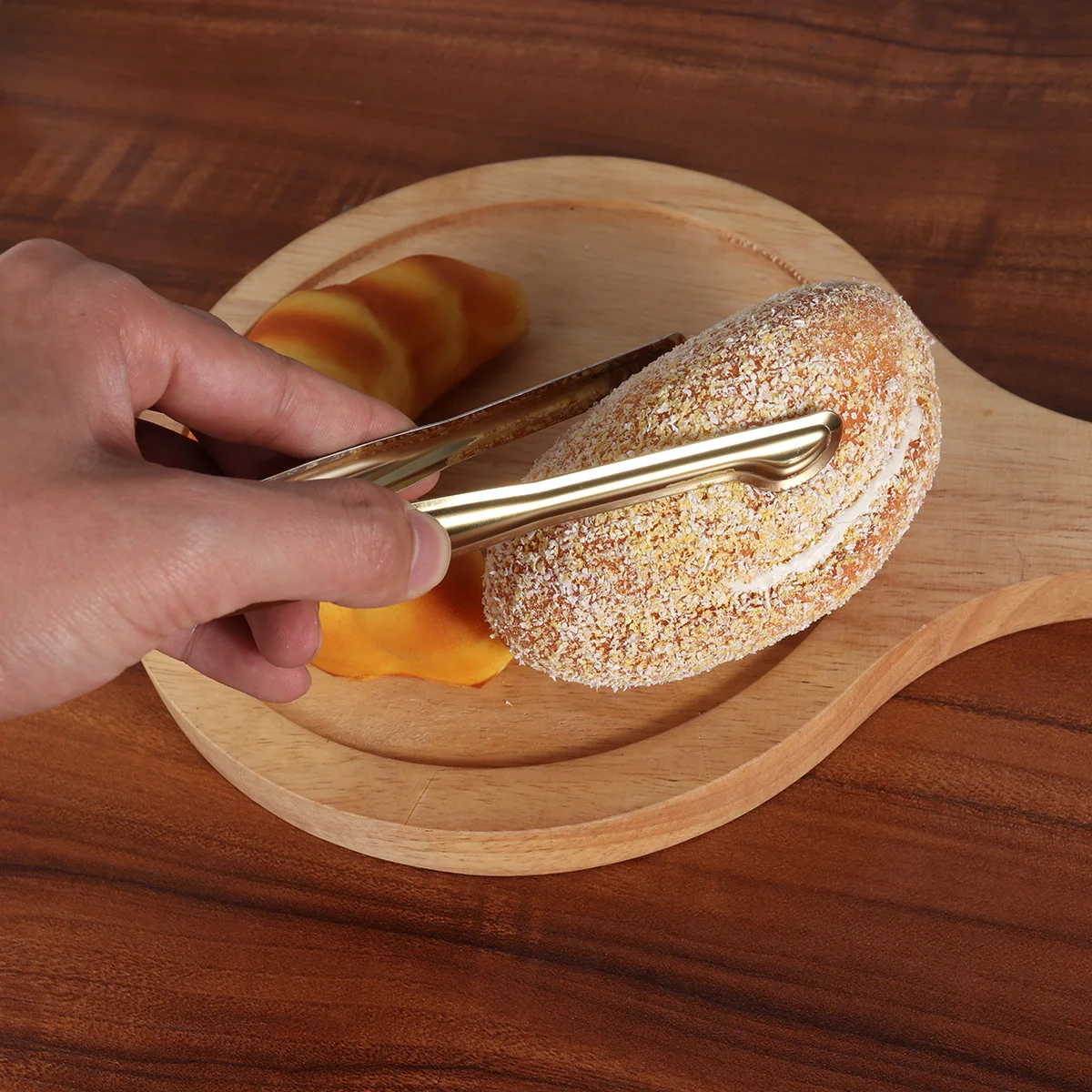 

4 Pcs Stainless Steel Food Serving Tongs Ice Cube Gripper Bread Clip Heat Resistant Lightweight Kitchen Tool Camping Outdoor