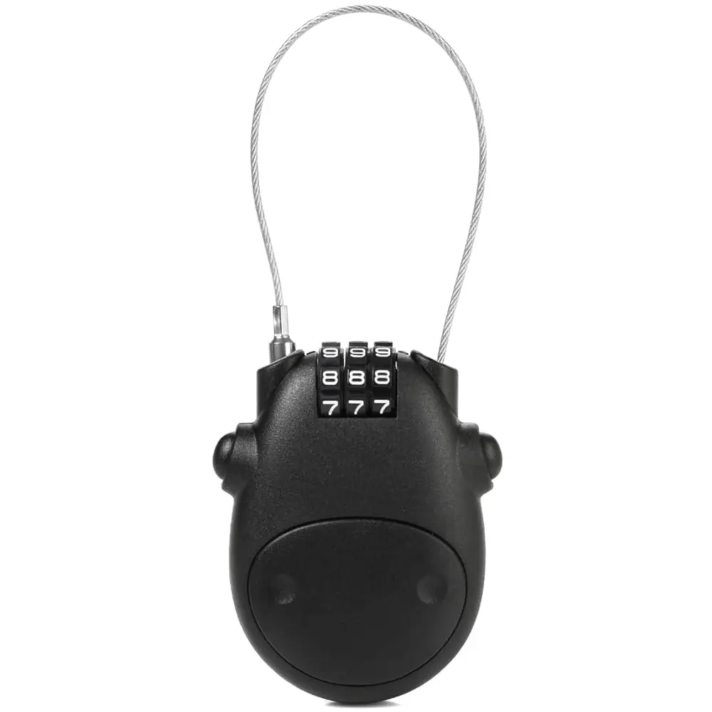 

Luggage Locks - Combination Lock, Black, 27\ Circumference, 10,000 Code Options, Scratch Resistant, Lightweight, Portable, Se