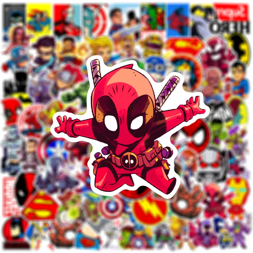 10/30/50/100PCS Disney Cool Anime The Avengers Super Hero Stickers Cartoon Decal Graffiti Laptop Car Motorcycle Fun Sticker Toys