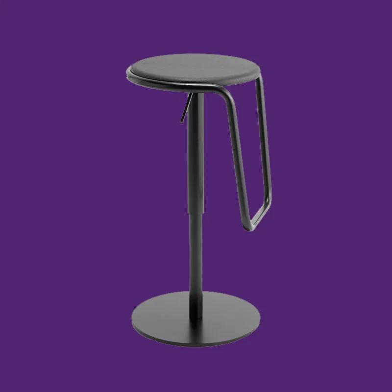 الجلود قطب بار البراز عالية سوداء قابل للتعديل الحلاق كراسي بار معدنية الكمبيوتر الجمالية تابوريتي ألتو مجموعات أثاث الحدائق