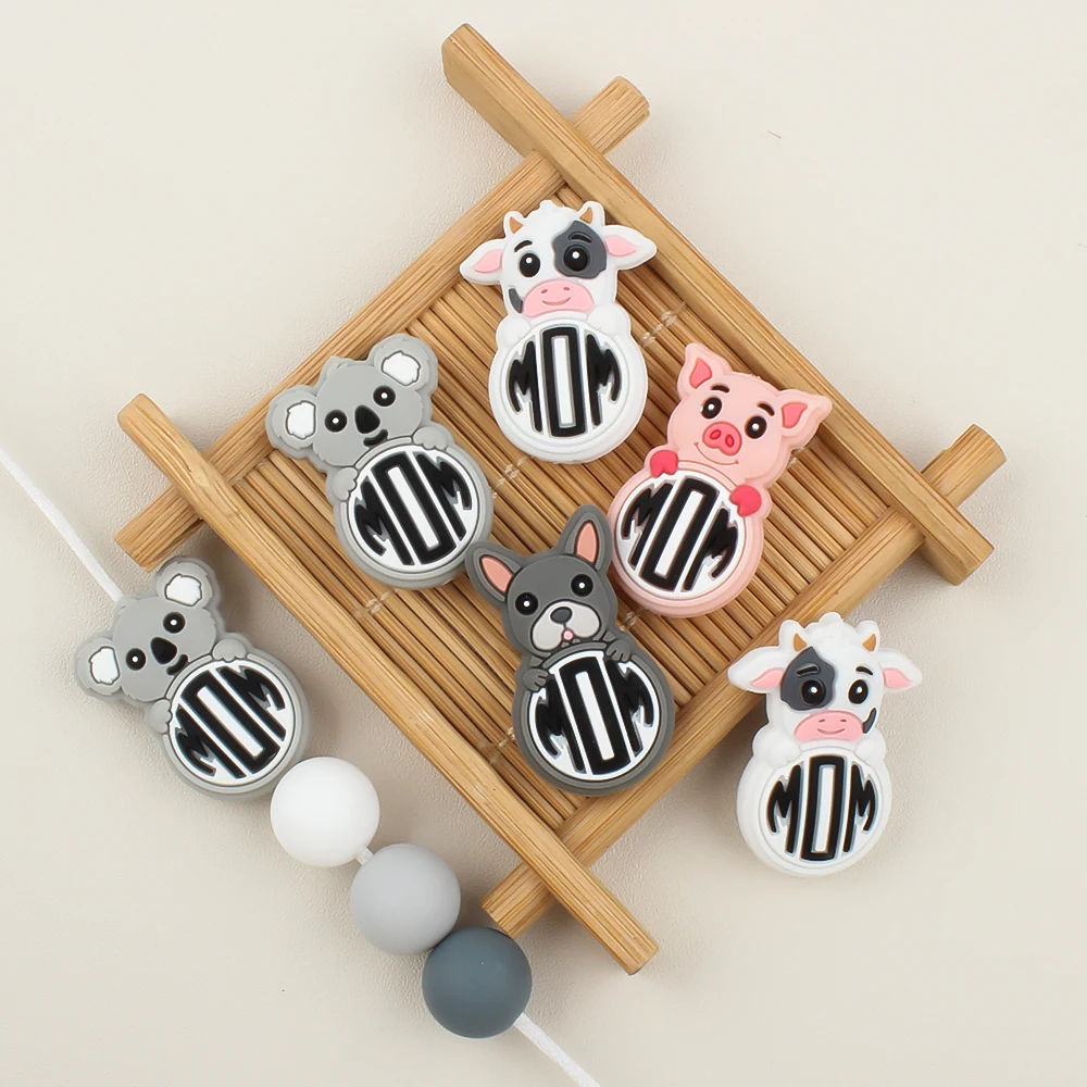 5/10Pcs Silicone Beads Animal Theme Focal Beads for Jewelry Making DIY Mobile Phone Chain Beaded Pen Food Grade Accessorie