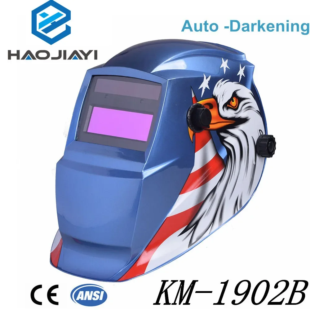 

HAOJIAYI Solar Auto Darkening Welding Helmet cap Arc Tig Mig Grinding Eagle Welding &amp Soldering Supplies