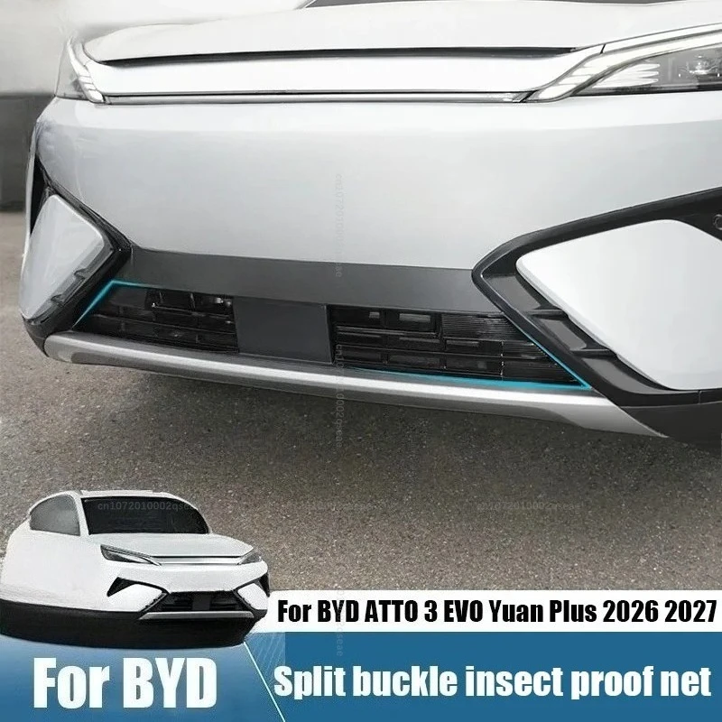 Für BYD ATTO 3 EVO Yuan Plus 2026 Geteiltes Schnallennetz für den unteren Kühlergrill, Insektenschutznetz, Schutznetz für den Wassertank, Außenzubehör – Detail 1