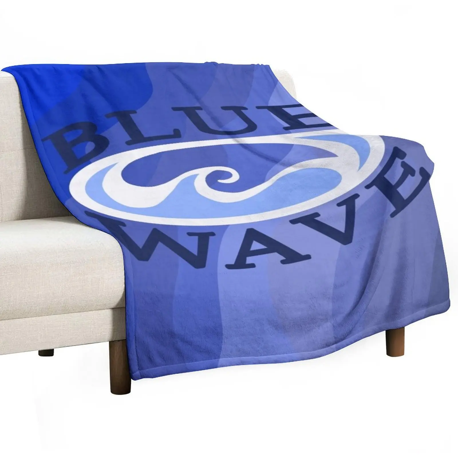 

Geneseo Swim & Dive Blue Wave Throw Blanket Plaid Retros Cute Plaid Tourist Blankets