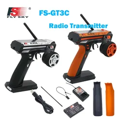 Flysky FS-GT3C 2.4Ghz 3CH Remote Controller GR3E Receiver built-in battery For RC Cars Boat
