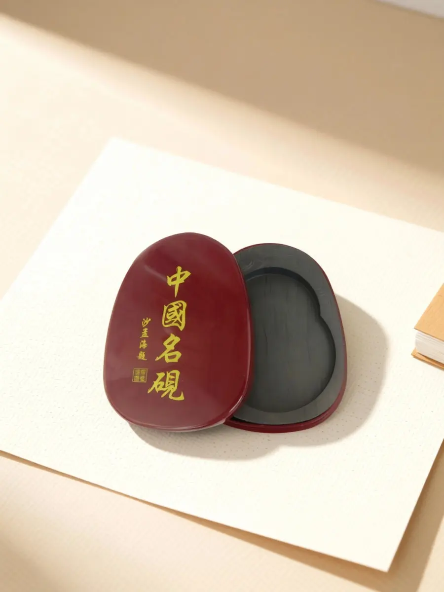 Useful Calligraphy Inkstone with Cover Traditional Inkslab for Chinese Calligraphy Lovers Painting Beginners Collectors Easy