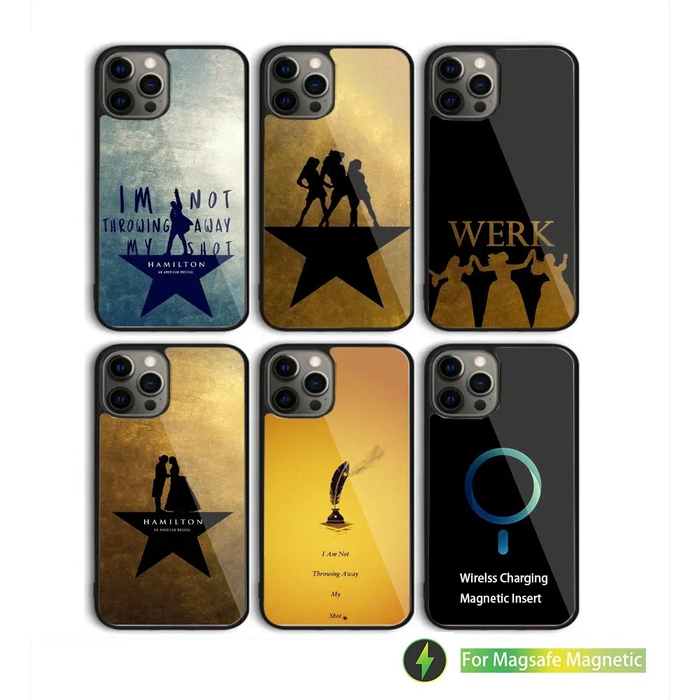 H-Hamilton Musical Lyrics Phone Case For iPhone 15,14,13,12,11,Plus,Pro,Max Mini Magsafe Magnetic Wireless Charging