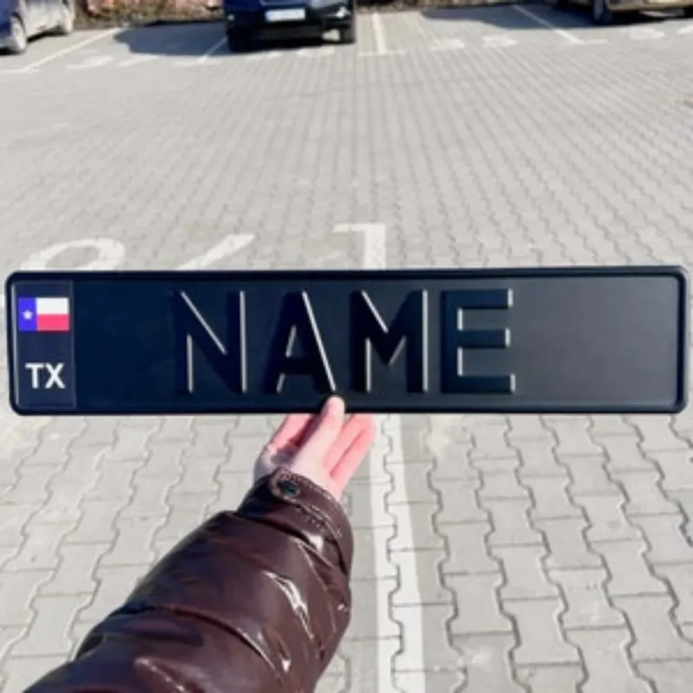 Custom Black European‑Style Aluminum Decor Plate, Personalized Wall Sign for Garage Man Cave, Decor‑Only