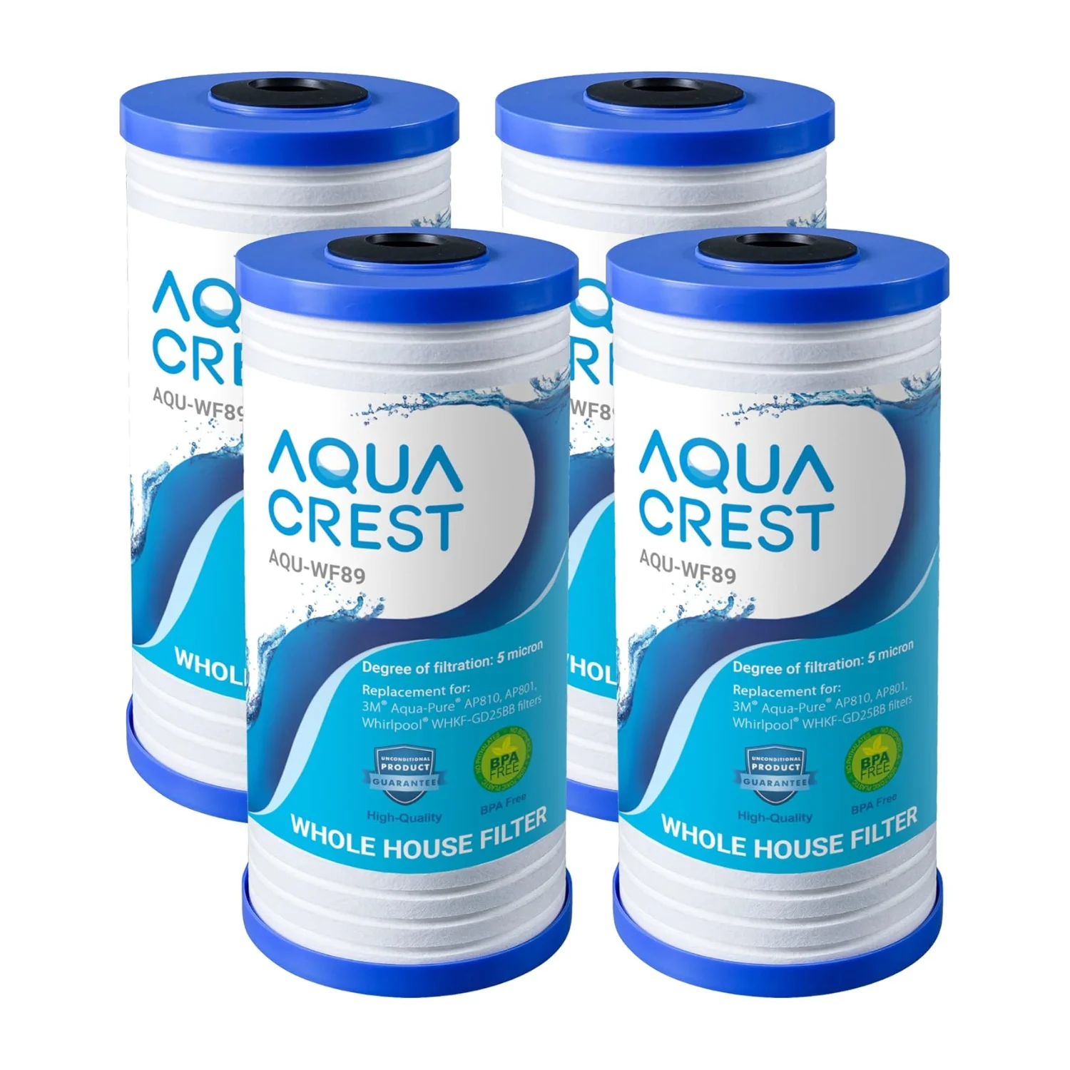 Aqua Crest ap810 Ganzhaus Wasserfilter Ersatz für 3m®Aqua-rein®Ap810, ap801, ap811, Whirlpool®WHKF-GD25BB, 5 Mikron