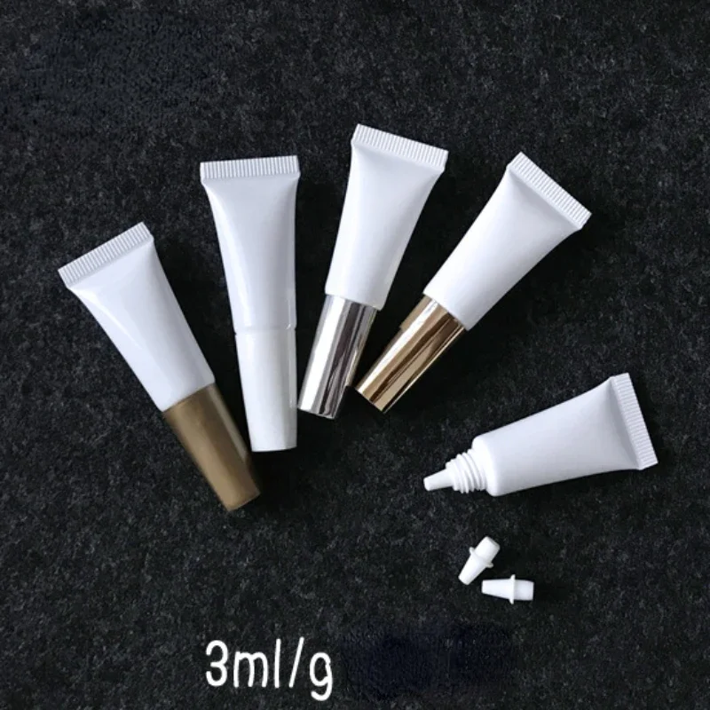 

3g/ml Empty Soft Tube Lotion Bottle Face Facial Cleanser Cream Container Matte Gold Squeeze Tube With Screw Cap Cosmetic Hose