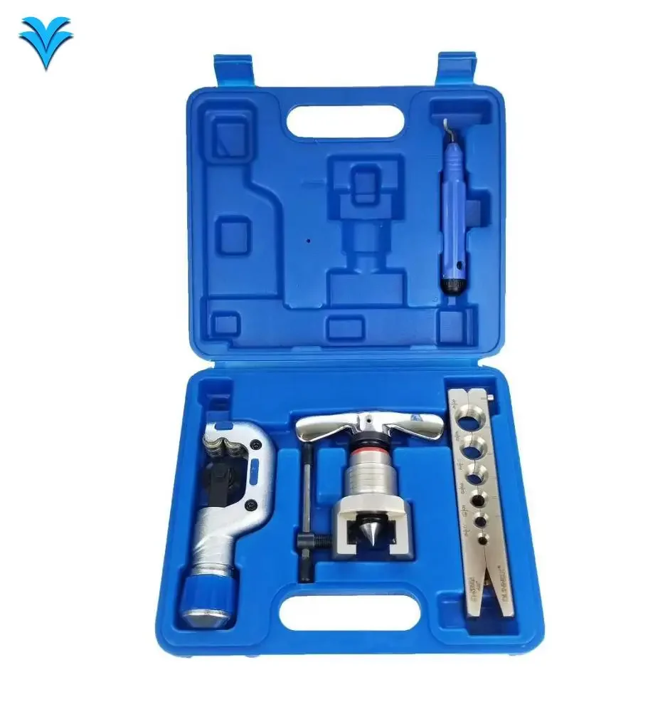 

Multi-Function Stainless Steel Pipe Flaring Tool & Tube Cutter Kit Durable Hand Tools with Steel in a Box Packaging