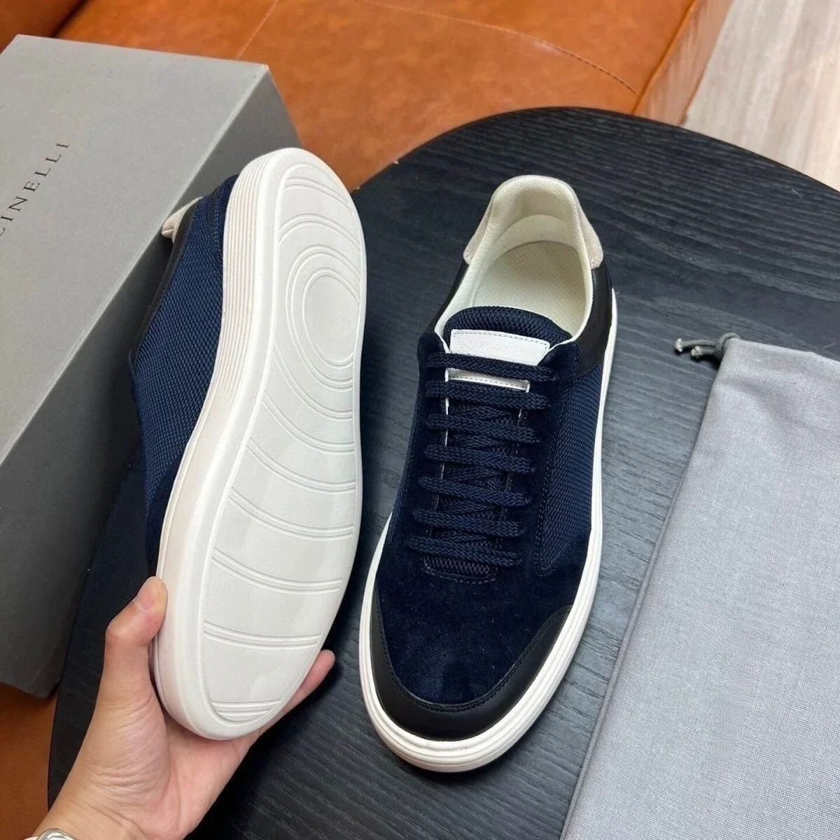 

2025 Fall Trendy Mens Suede Loafers Genuine Leather Casual Shoes Lightweight Fashion Sneakers