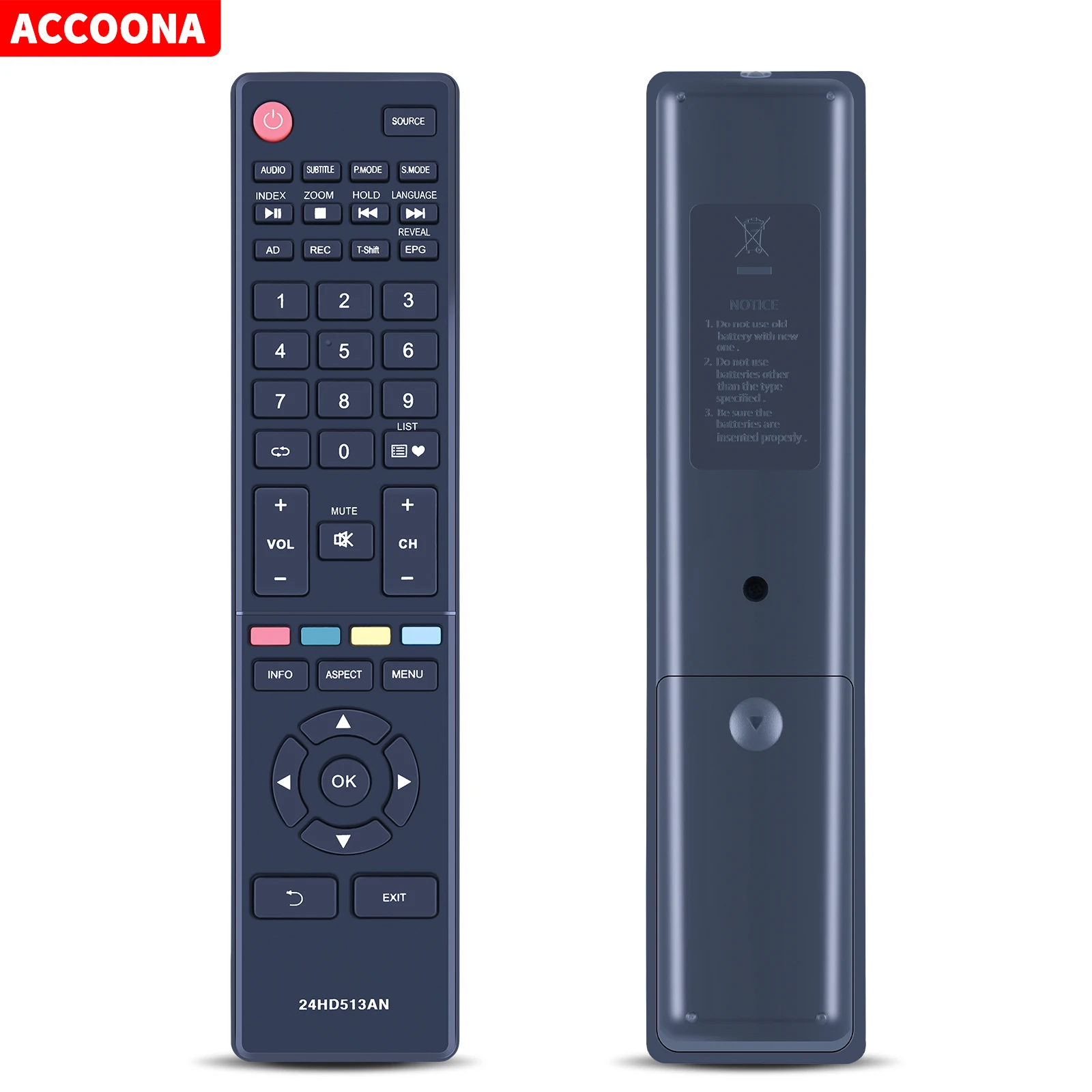 Remote control for Aconatic RC-E27 RC-AT01 24HD513AN 32HD511AN TV