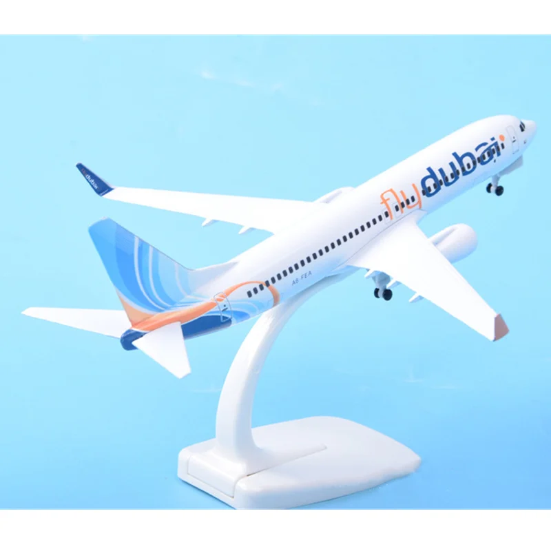 20CM Airplanes Flydubai Airlines B737 Metal Plane Model Aircraft Kid Gift Collectible Model Toys Wheels Display