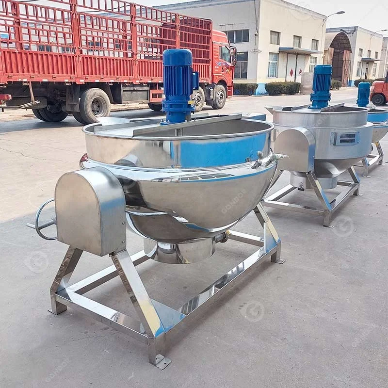 Automatic Commercial Food Double-Jacket Small 30l 200lt 1000 Liter Met Planetary Stirring Kettle Jacket Cook Mixer