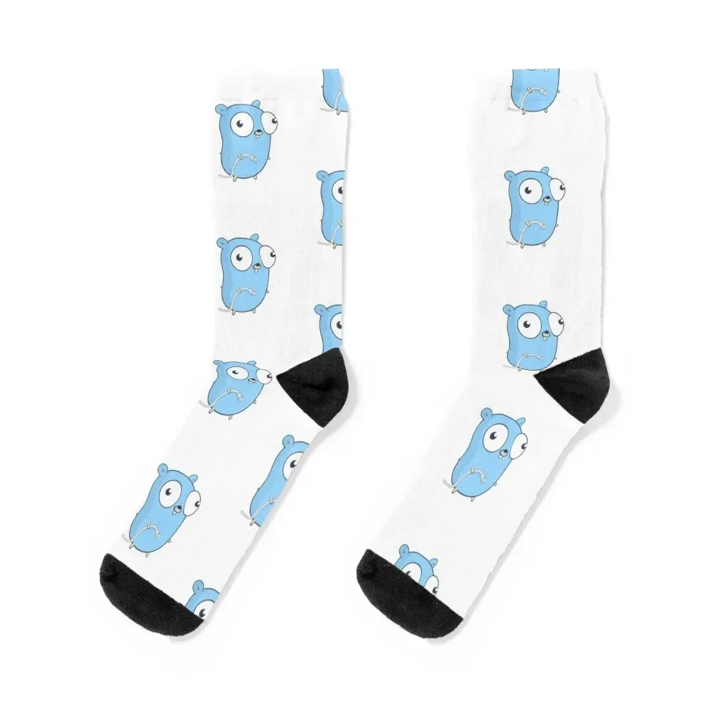 Golang Gopher Logo: Network side Socks Children's retro funny sock Socks Ladies Men's