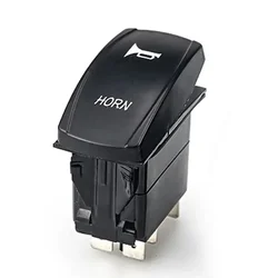Horn Led Retractive Rocker Switch 5Pin (ON)-OFF Momentary Toggle Switch For Car Vehicle Truck UTV SUV RZR