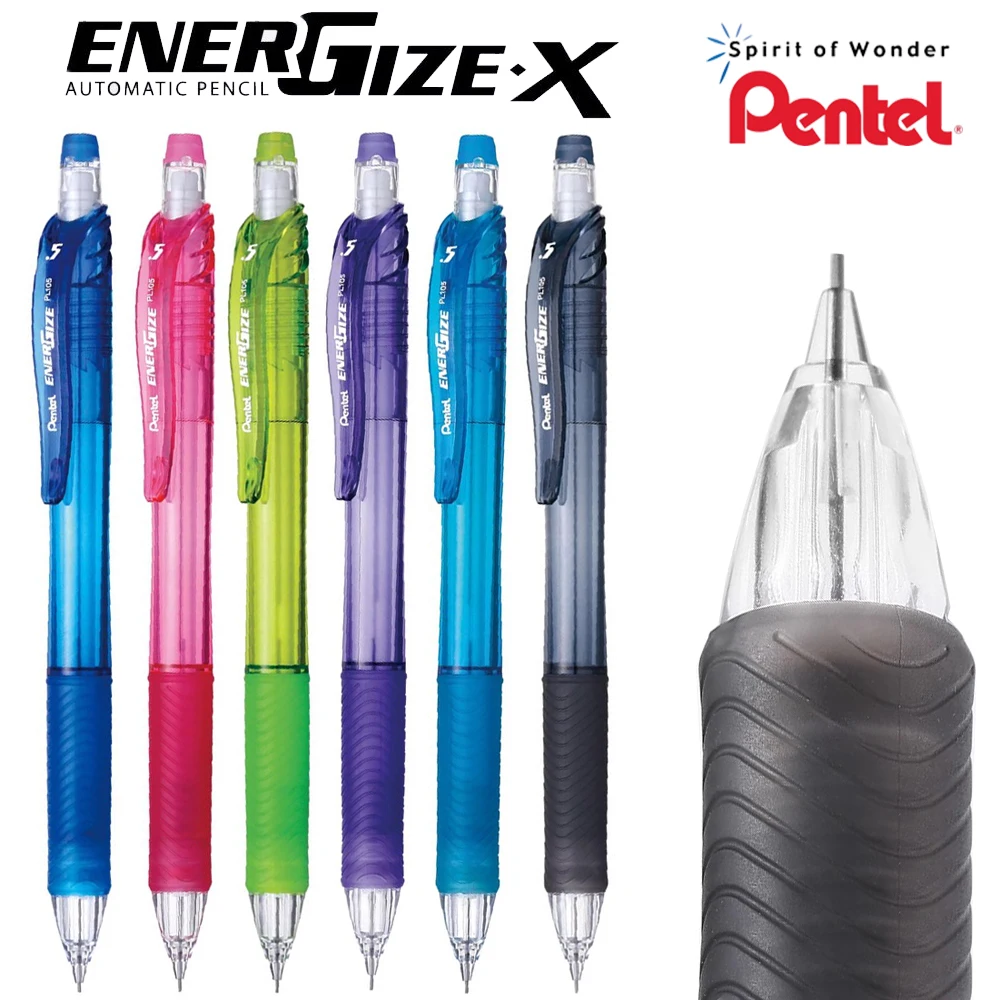 

1 шт., японский механический карандаш Pentel PL105, 0,5 мм, неразрывной сменный карандаш ENERGEL, подвижный карандаш, милые школьные принадлежности, стационарные принадлежности