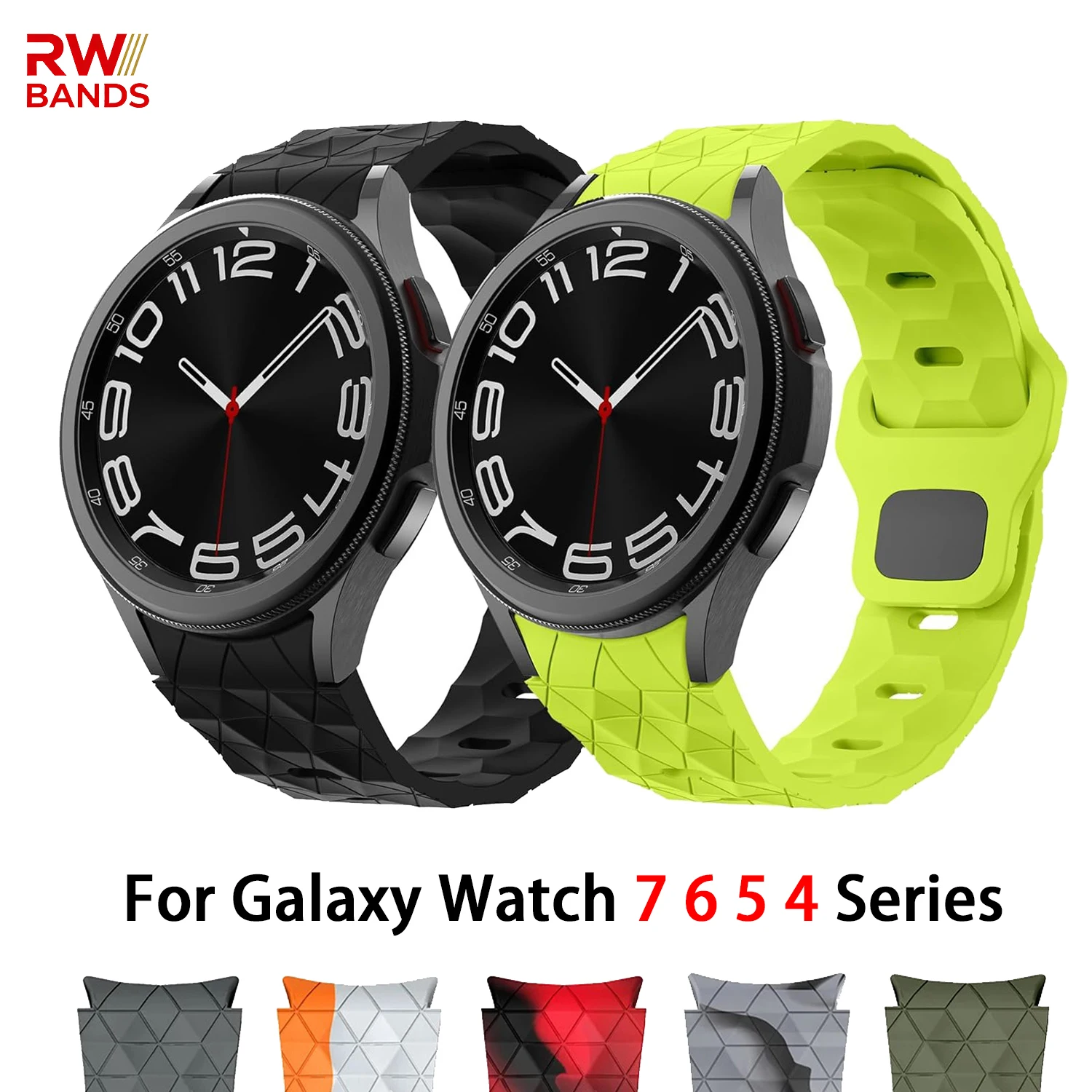 Silikonarmband für Samsung Galaxy Watch 7 6 5 4 44mm 40mm 45mm Sport 20mm Uhrenarmband Armband Galaxy Watch6 Classic 43mm 47mm
