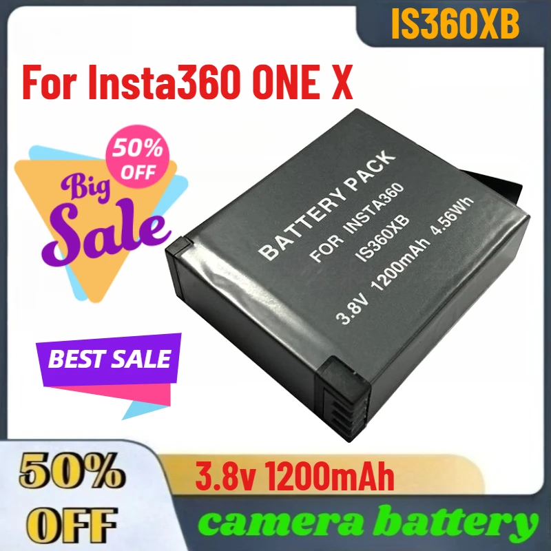 

3.8V 1200mAh 4.56Wh High-Quality IS360XB Digital Batteries for Insta360 ONE X Panoramic Action Camera Battery Fast Shipping