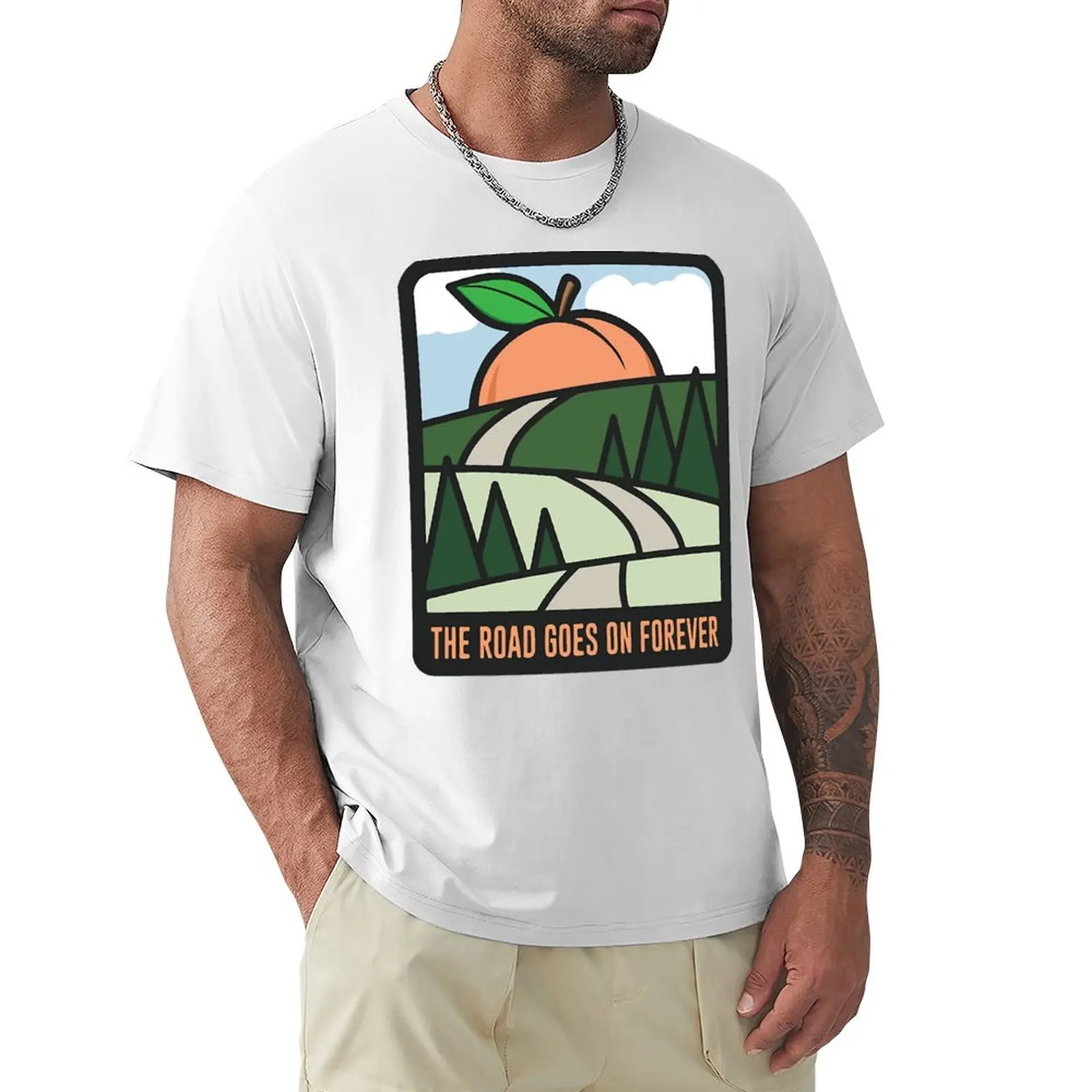 The Road Goes On Forever T-Shirt customs design your own cute clothes big and tall t shirts for men