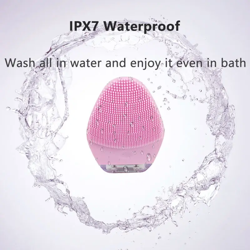 Elektrischer Silikon-Gesichtswascher, Porenreiniger, Gesichtsmassagegerät, vibrierende Reinigungsbürste für Männer und Frauen
