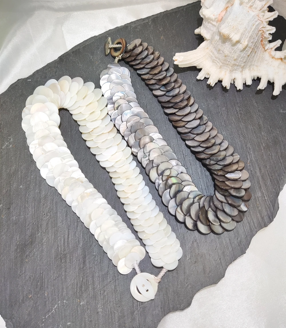 Fashion Bohemia Multi Color Sea Shell Mother of Pearl Bead Necklace for Women Anniversary Jewelry Gift 18 inches