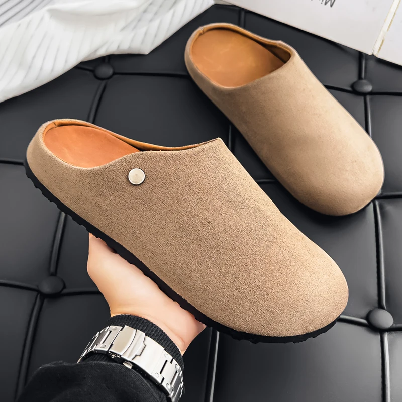 

Men's Mule Slippers - Autumn New Style, Slip-On Half-Covered Toe Shoes with Soft Sole for Office & Outdoor Wear