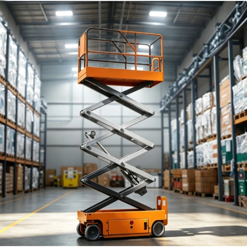 8m-18m Battery Electric Mobile Scissor Lift Hydraulic Wheeled Cart Small Factory Daily Aerial Handling Equipment