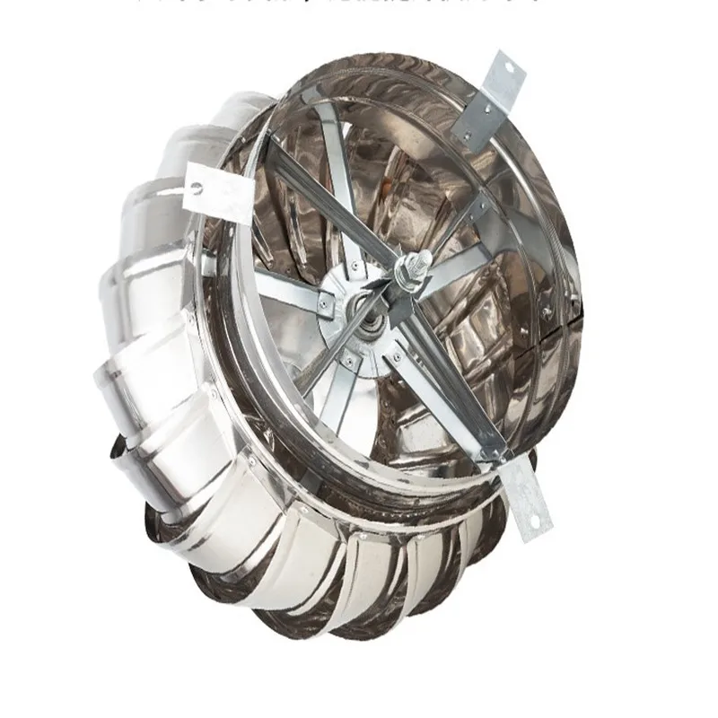 1 PCS Stainless Steel Unpowered Attic Roof Ventilation Fan Wind Turbine Factory Workshop High-Quality Exhaust Hood